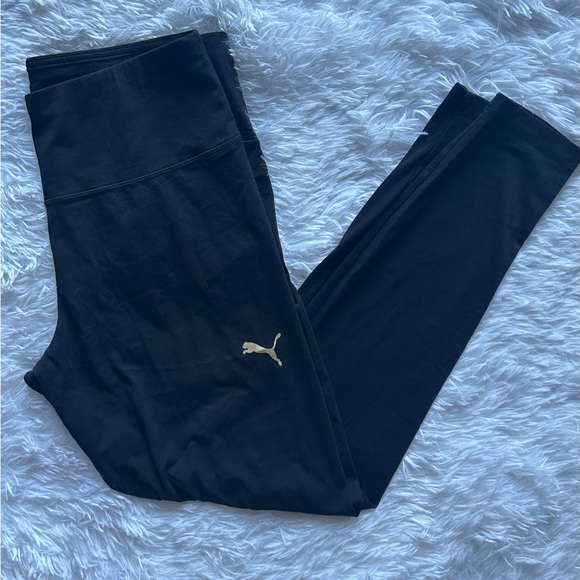 Puma Black & Gold Logo Leggings – Excellent Condition - Picture 5 of 7